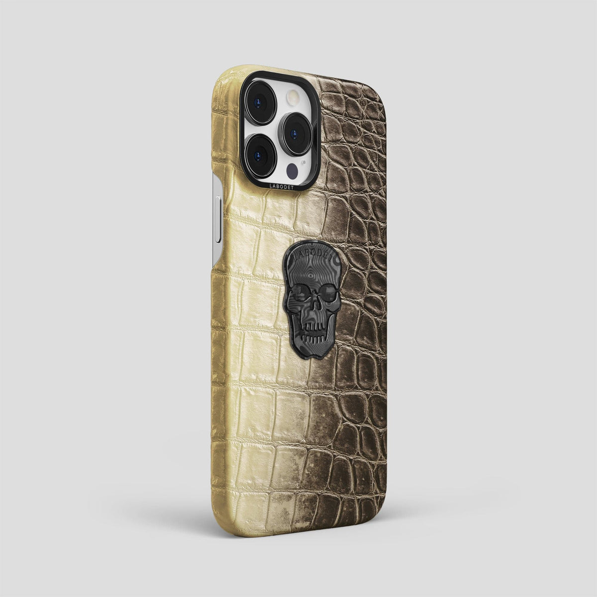 Natural iPhone 14 Pro Max Himalaya Classic Case with Black Metal -2 | Natural-Black