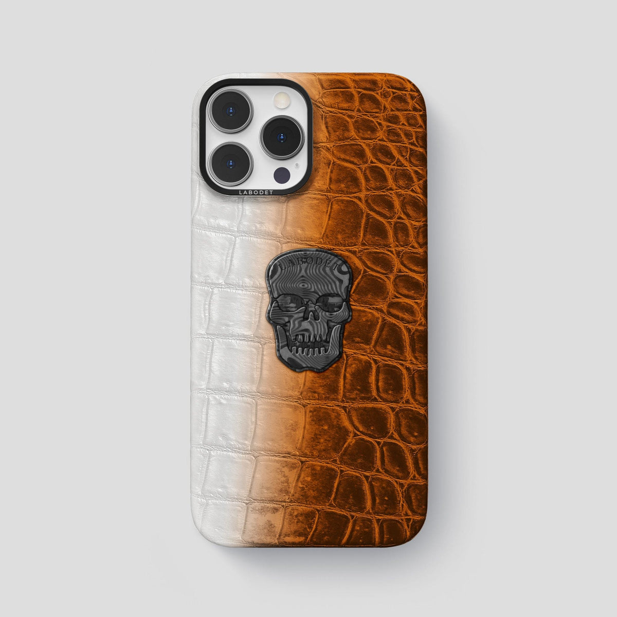 Orange iPhone 14 Pro Max Himalaya Classic Case with Black Metal -1 | Orange-Black