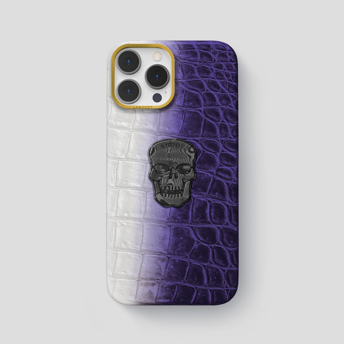 Purple iPhone 14 Pro Max Himalaya Classic Case with Gold Metal -1 | Purple-Gold