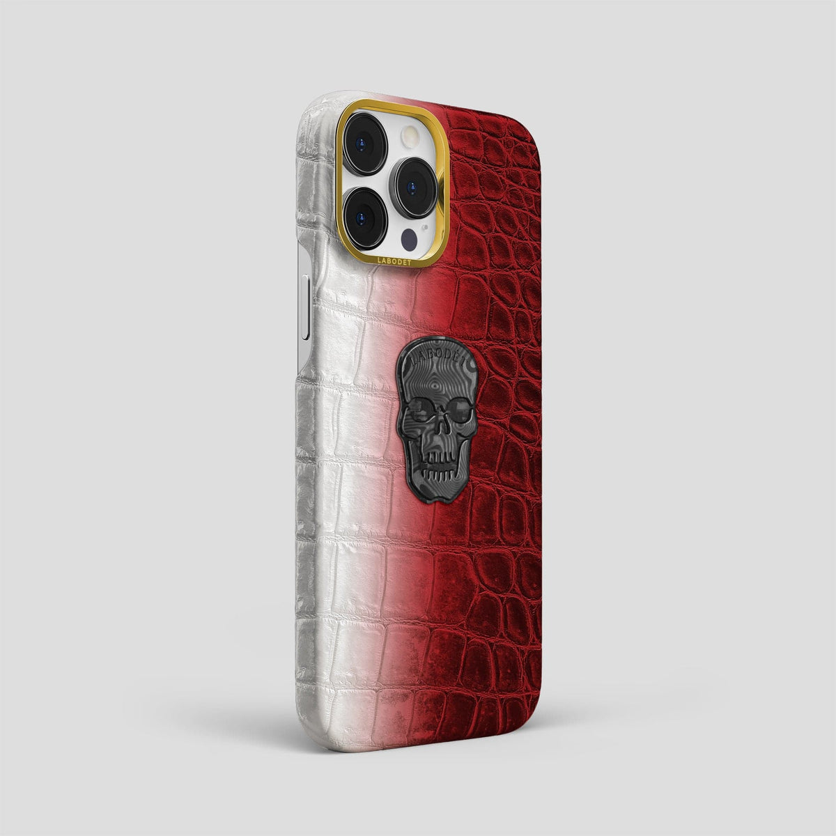 Red iPhone 14 Pro Max Himalaya Classic Case with Gold Metal -2 | Red-Gold