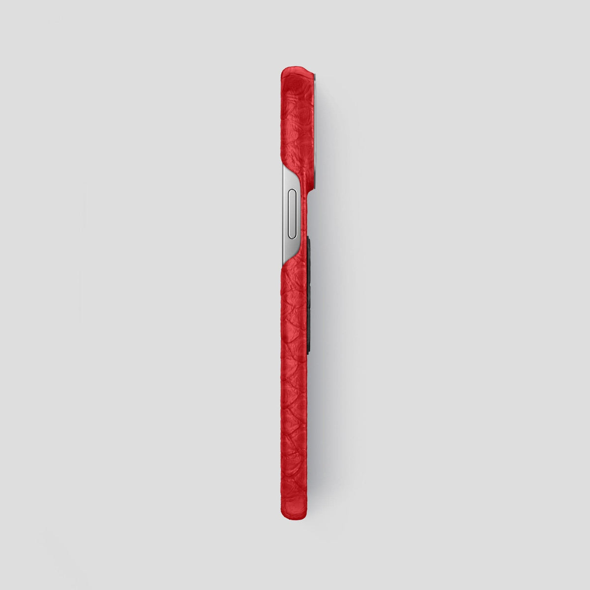 Red iPhone 14 Pro Max Classic Case Python with Steel Metal -3 | Red-Steel