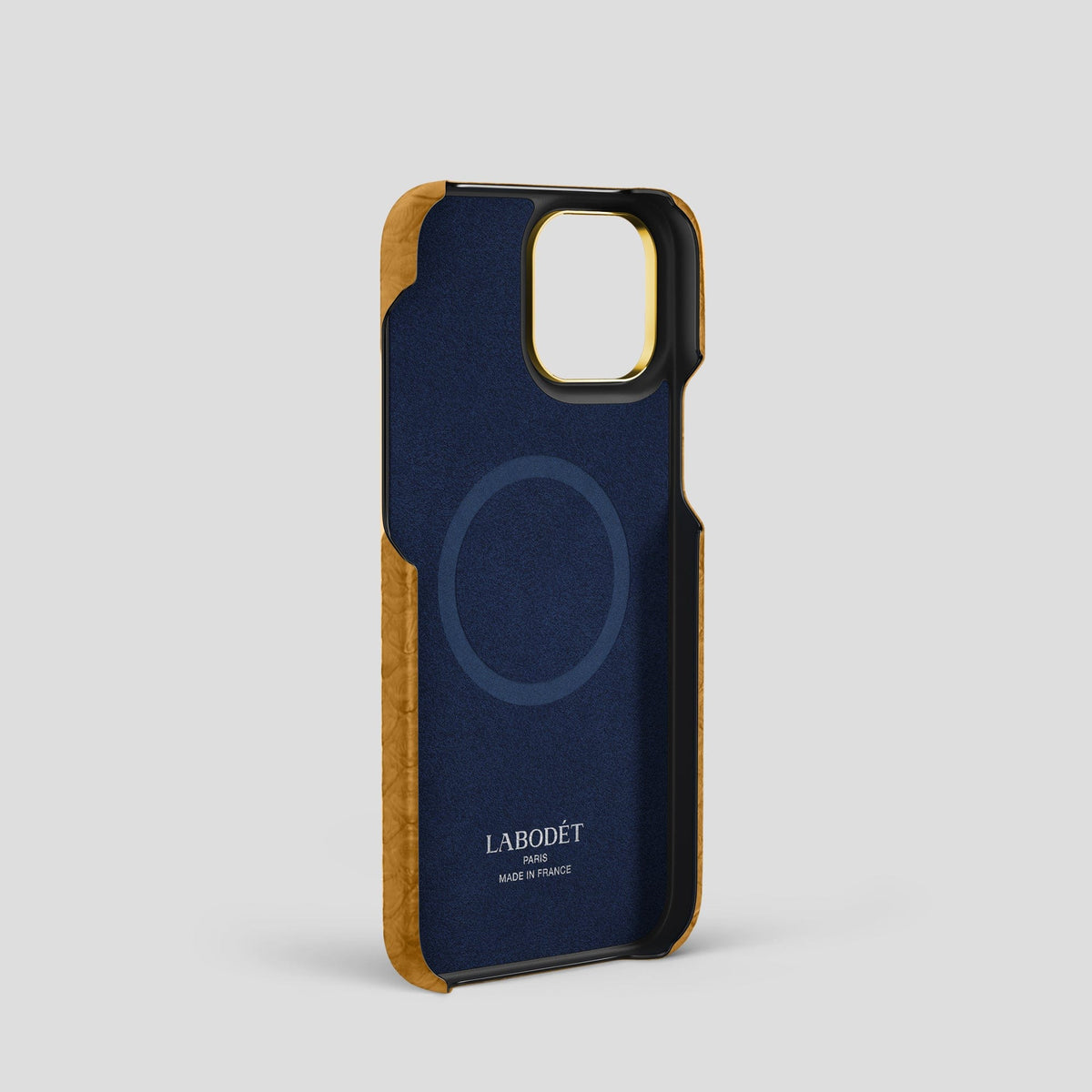 Honey iPhone 14 Pro Classic Case Python with Gold Metal -4 | Honey-Gold