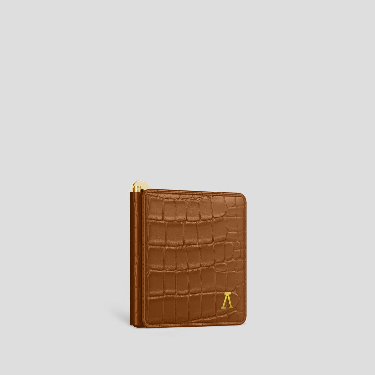 Honey Money Clip Wallet Case Alligator with Gold Metal -2 | Honey-Gold