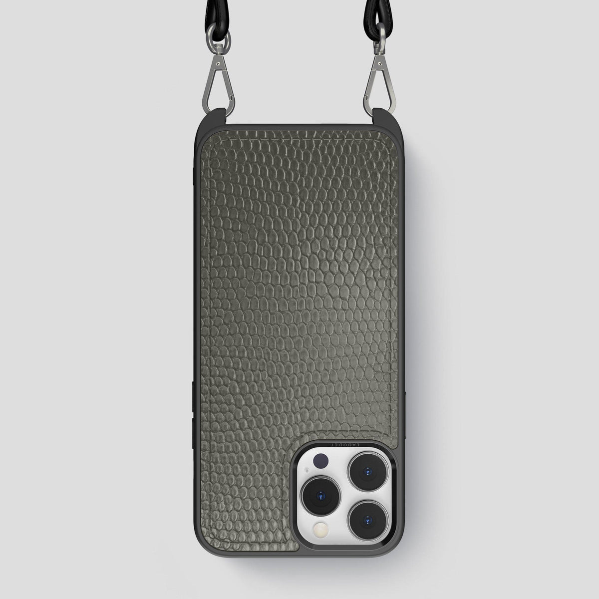 Grey Crossbody Sport iPhone 14 Pro Max Lizard -1 | Grey