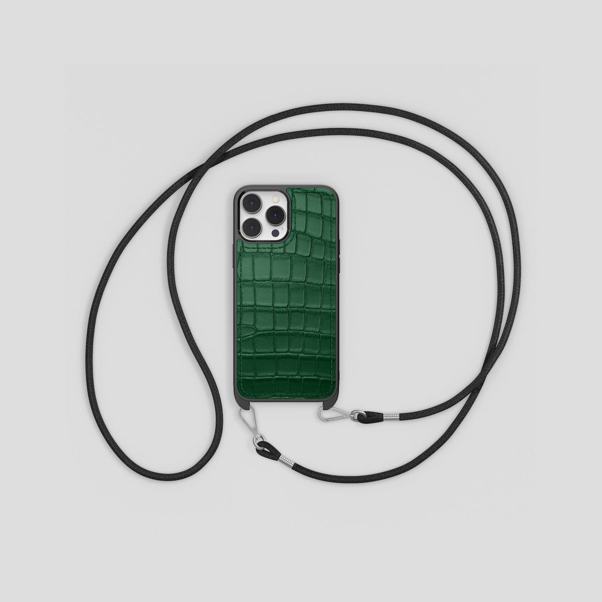 Forest-Green iPhone 14 Pro Max Crossbody Sport Case Alligator -7 | Forest-Green