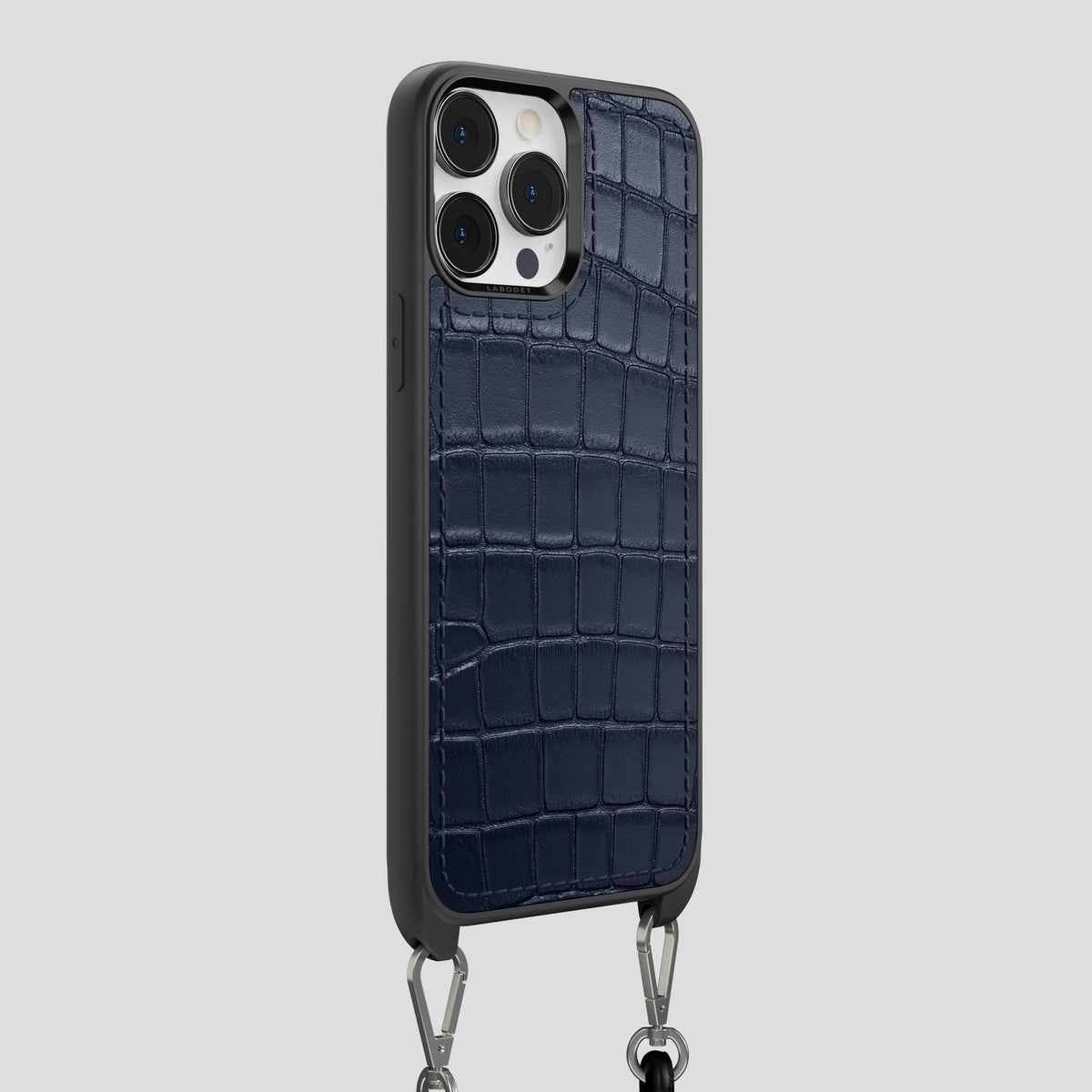 Navy Blue iPhone 14 Pro Max Crossbody Sport Case Alligator -2 | Navy-Blue