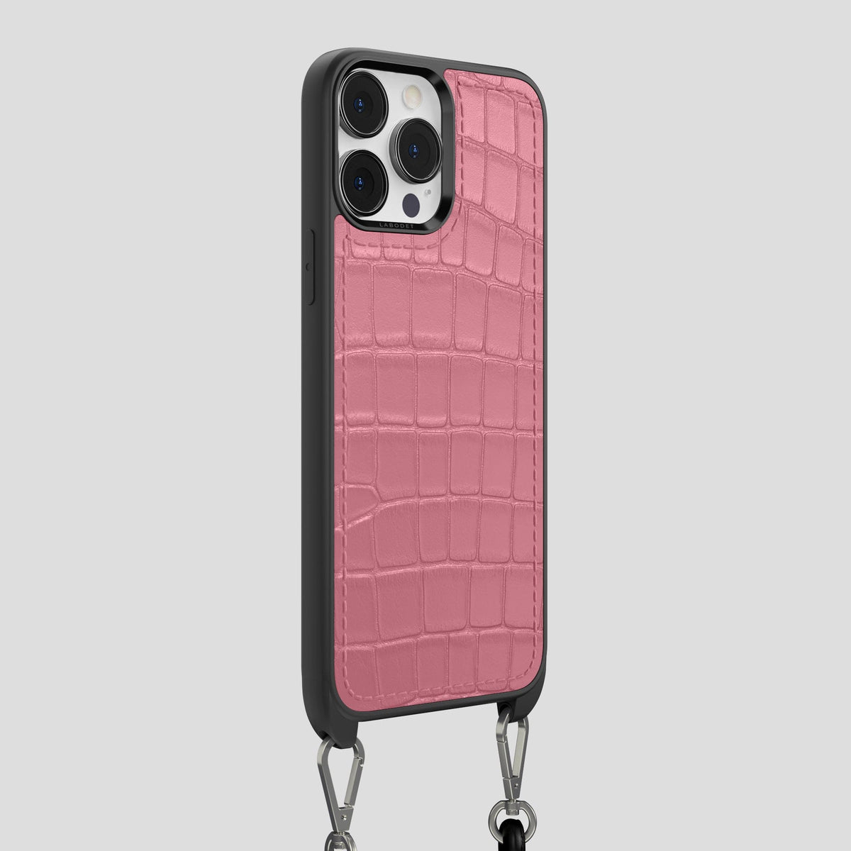 Pink iPhone 14 Pro Max Crossbody Sport Case Alligator -2 | Pink