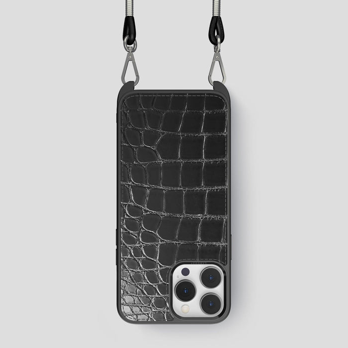 Havana-Black iPhone 14 Pro Crossbody Case -1 | Havana-Black