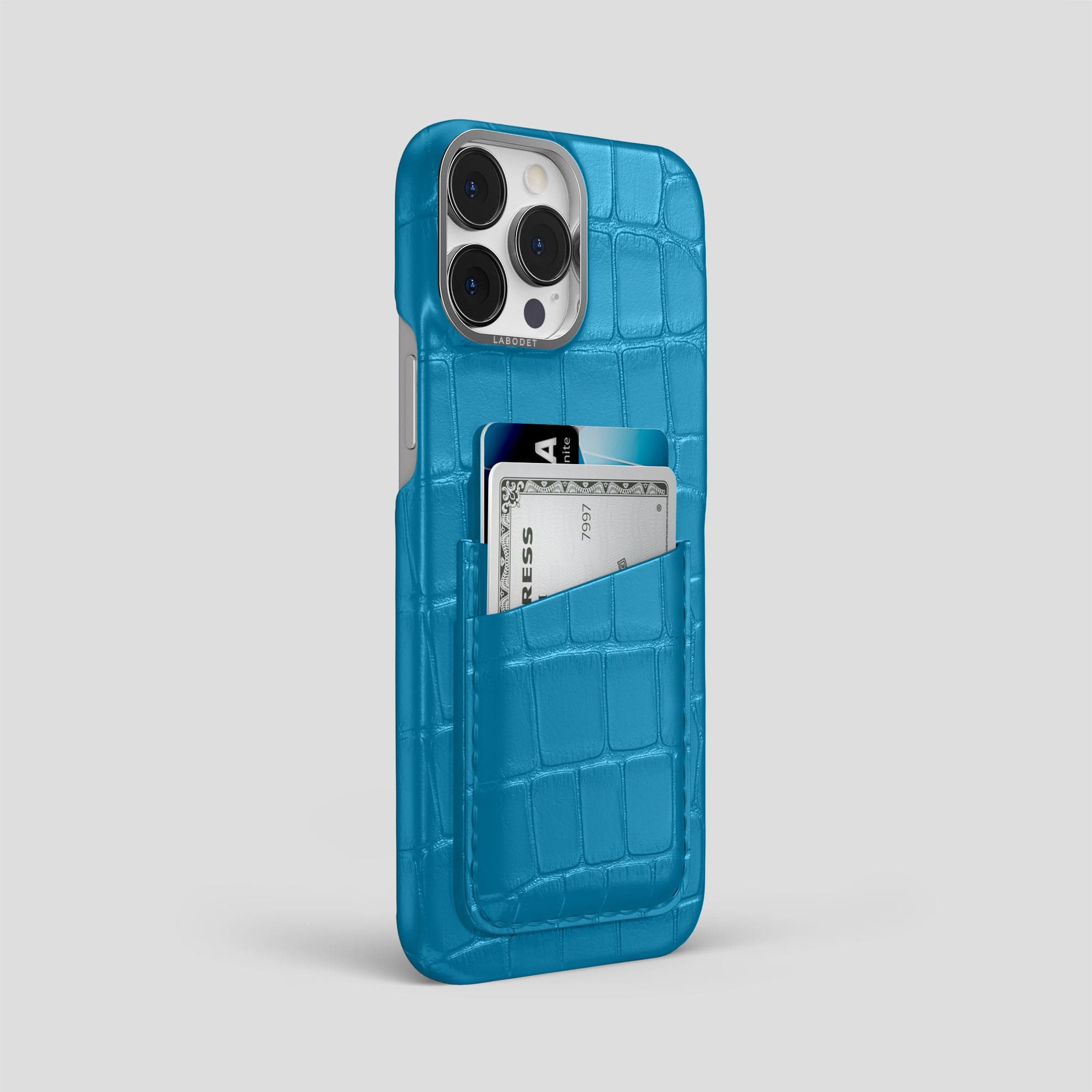 Double Card Case For iPhone 14 Pro Max In Alligator · Labodet