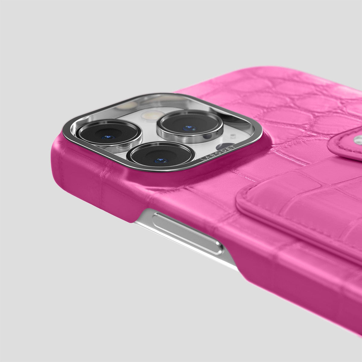 Fuchsia iPhone 14 Pro Max Envelope Alligator -5 | Fuchsia