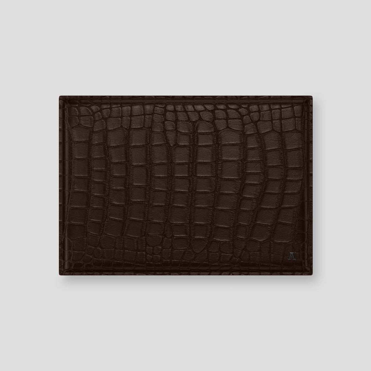 Dark Brown Envelope MacBook Pro 16 Alligator with Black Metal -1 | Dark-Brown-Black