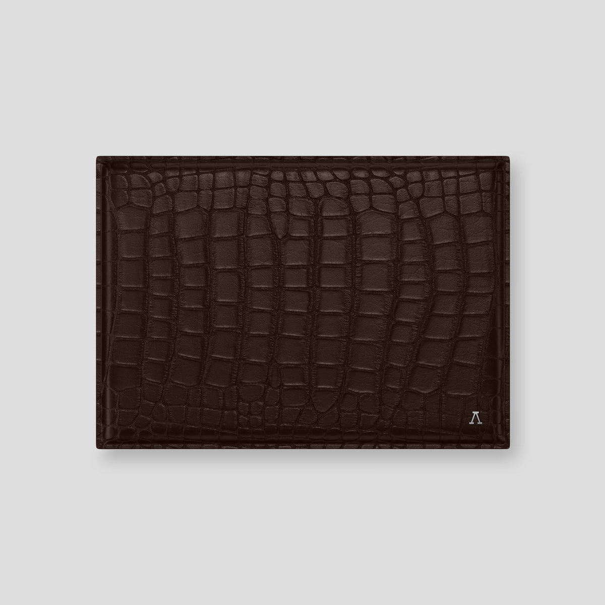 Dark Brown Envelope MacBook Pro 16 Alligator with Steel Metal -1 | Dark-Brown-Steel