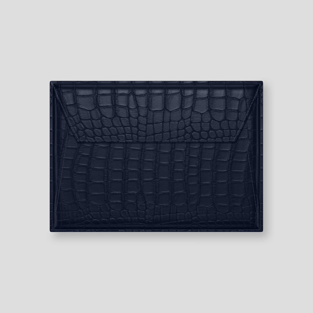 Navy Blue Envelope MacBook Pro 16 Alligator with Gold Metal -2 | Navy-Blue-Gold