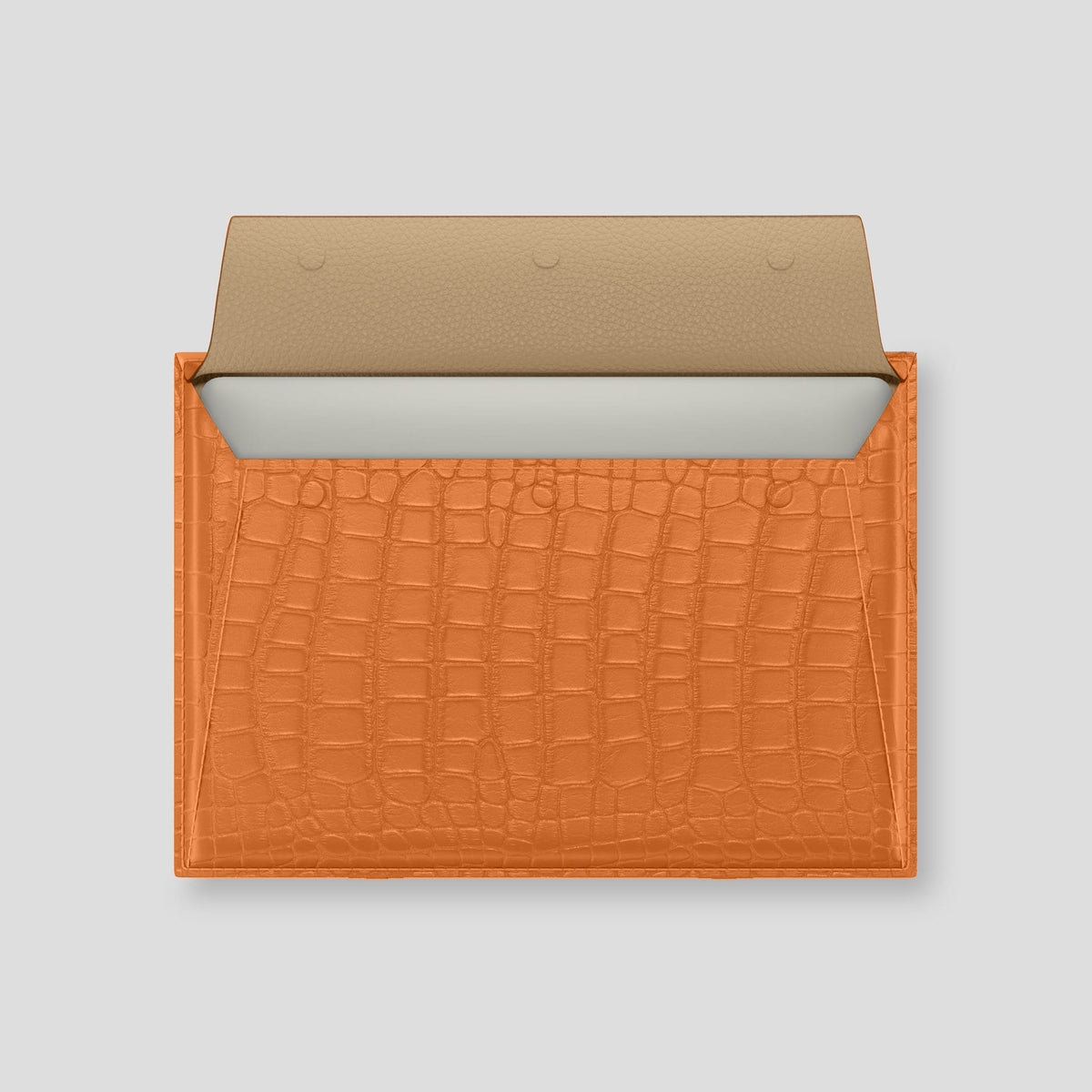 Orange Envelope MacBook Pro 16 Alligator with Gold Metal -3 | Orange-Gold