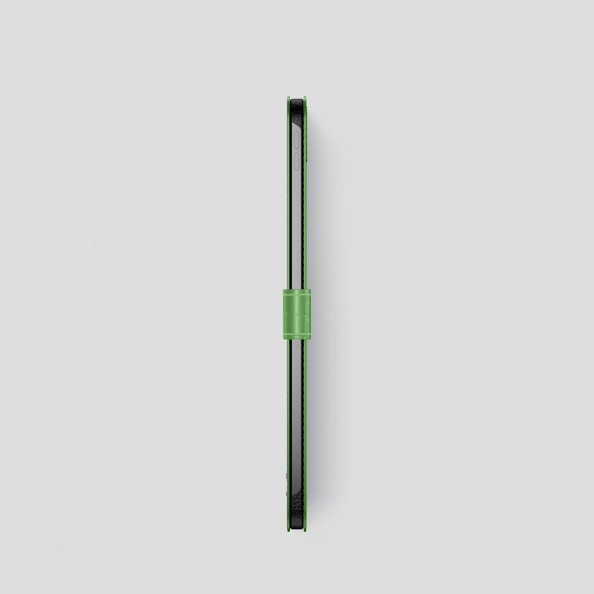 Apple-Green iPad Pro 11-inch Folio Case Alligator with Steel Metal -3 | Apple-Green-Steel