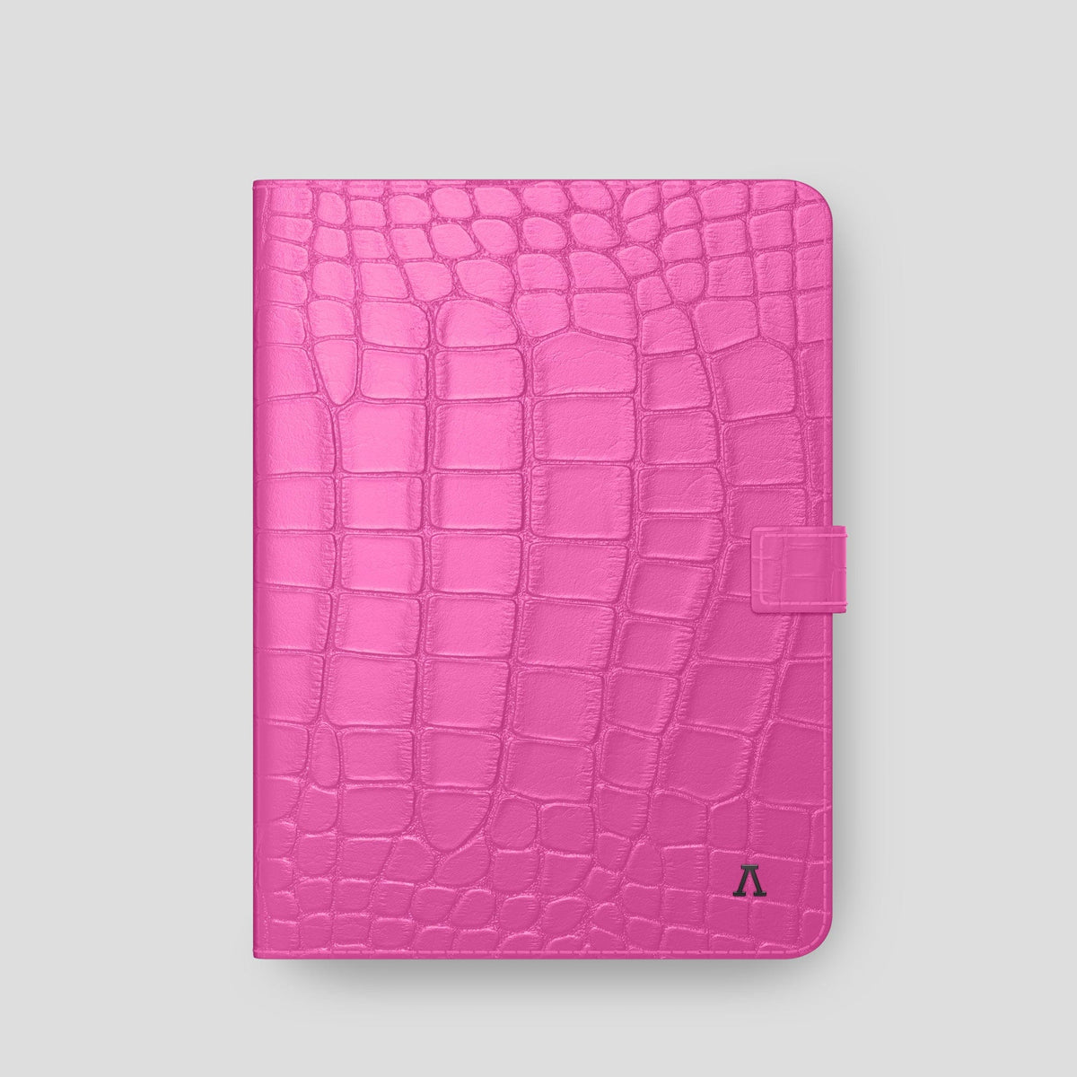 Fuchsia iPad Pro 11-inch Folio Case Alligator with Black Metal -4 | Fuchsia-Black