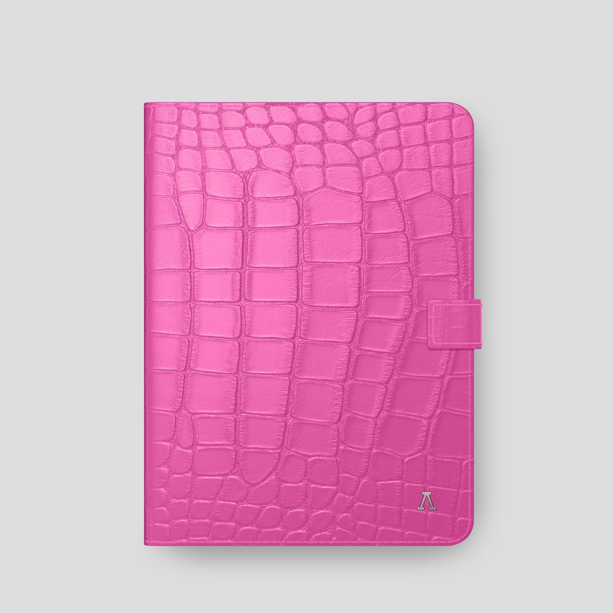 Fuchsia iPad Pro 11-inch Folio Case Alligator with Steel Metal -4 | Fuchsia-Steel