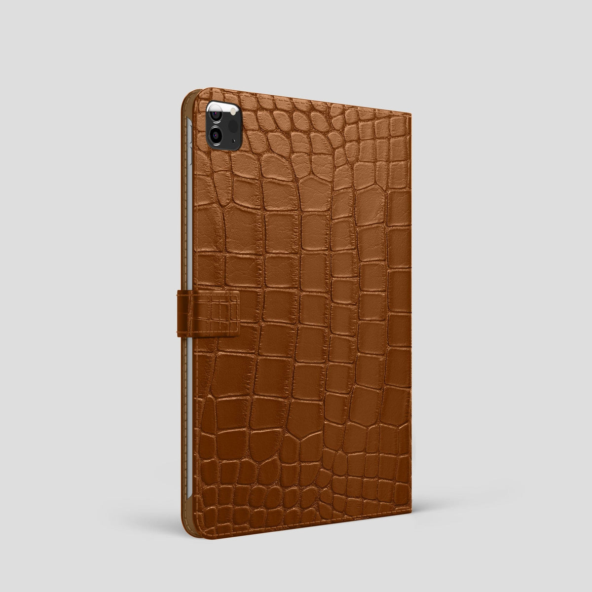 Honey iPad Pro 11-inch Folio Case Alligator with Gold Metal -1 | Honey-Gold