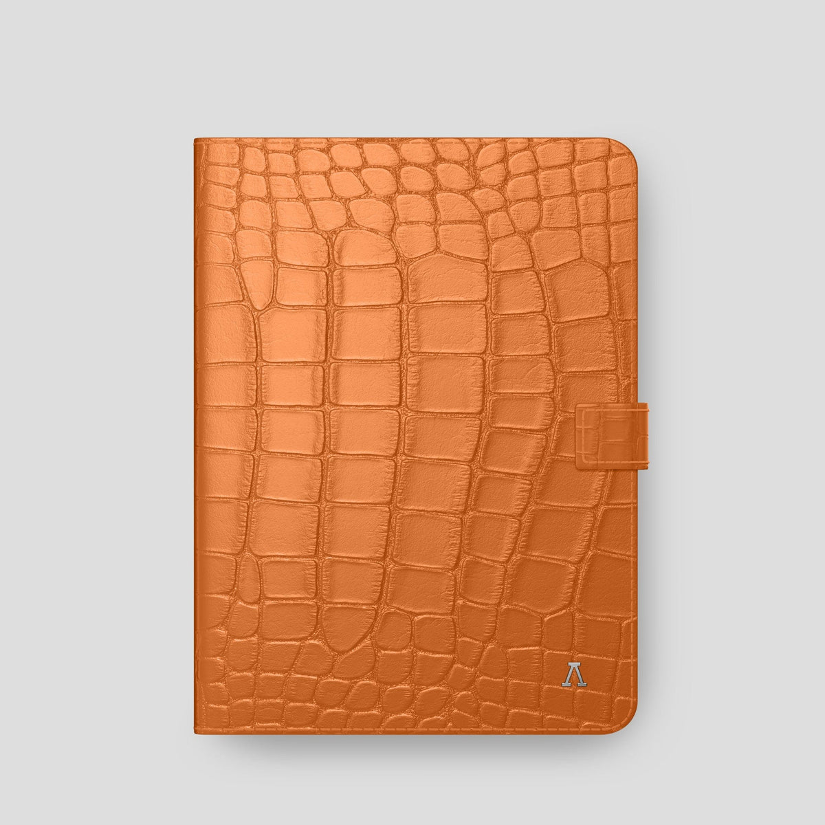 Orange iPad Pro 11-inch Folio Case Alligator with Steel Metal -4 | Orange-Steel