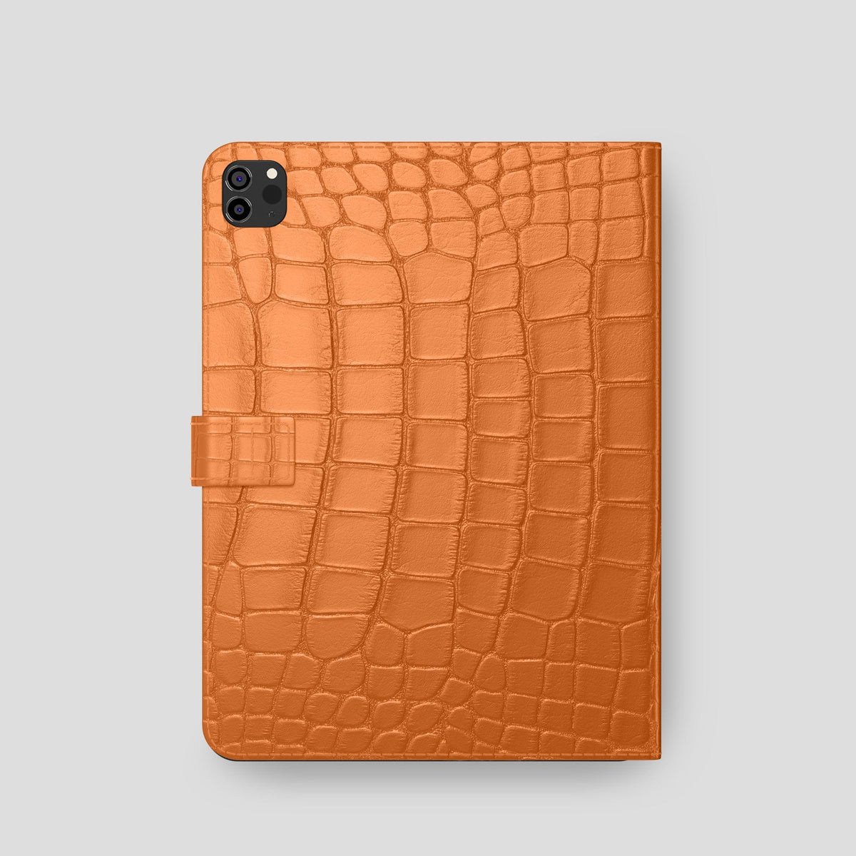Orange iPad Pro 11-inch Folio Case Alligator with Steel Metal -5 | Orange-Steel