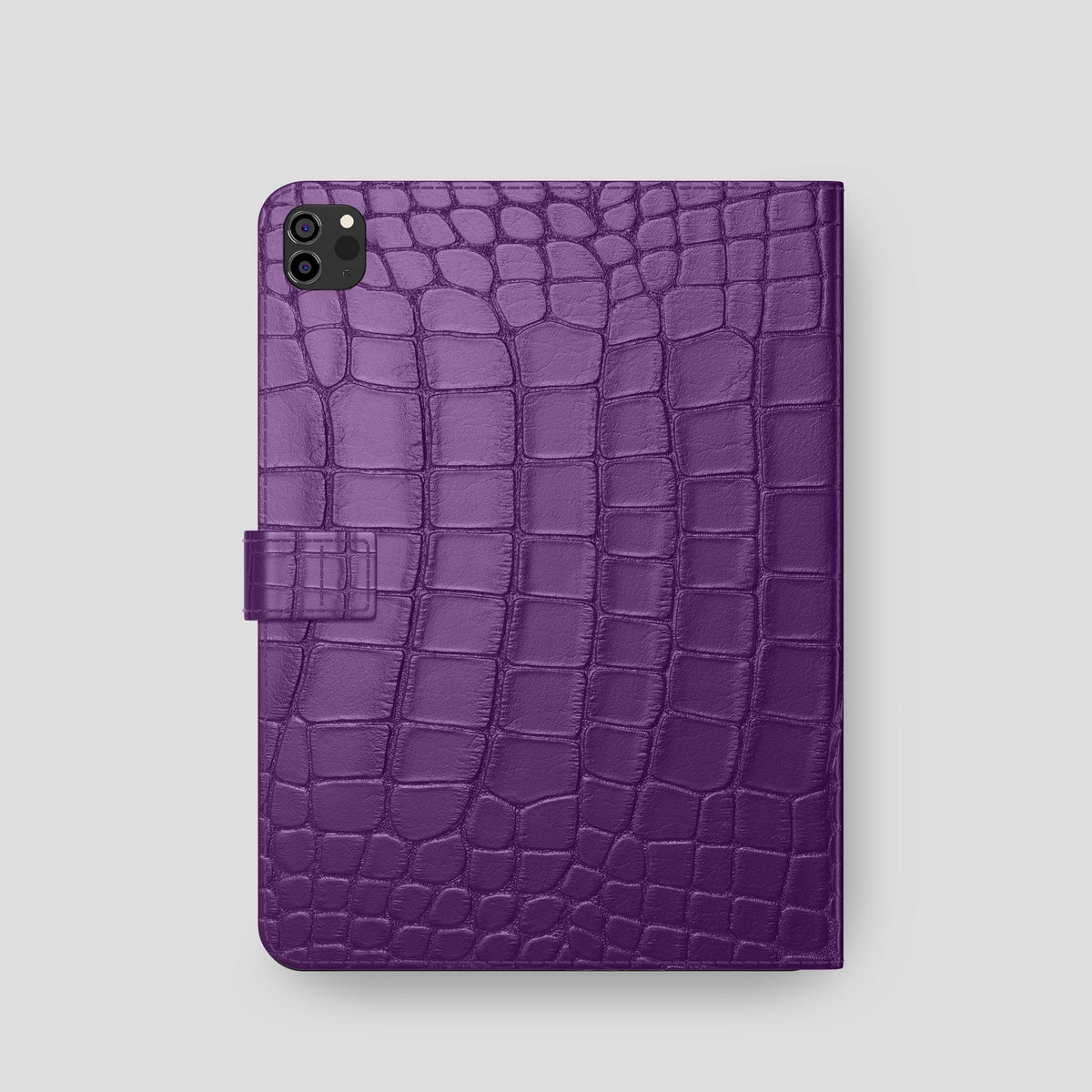 Purple iPad Pro 11-inch Folio Case Alligator with Black Metal -5 | Purple-Black