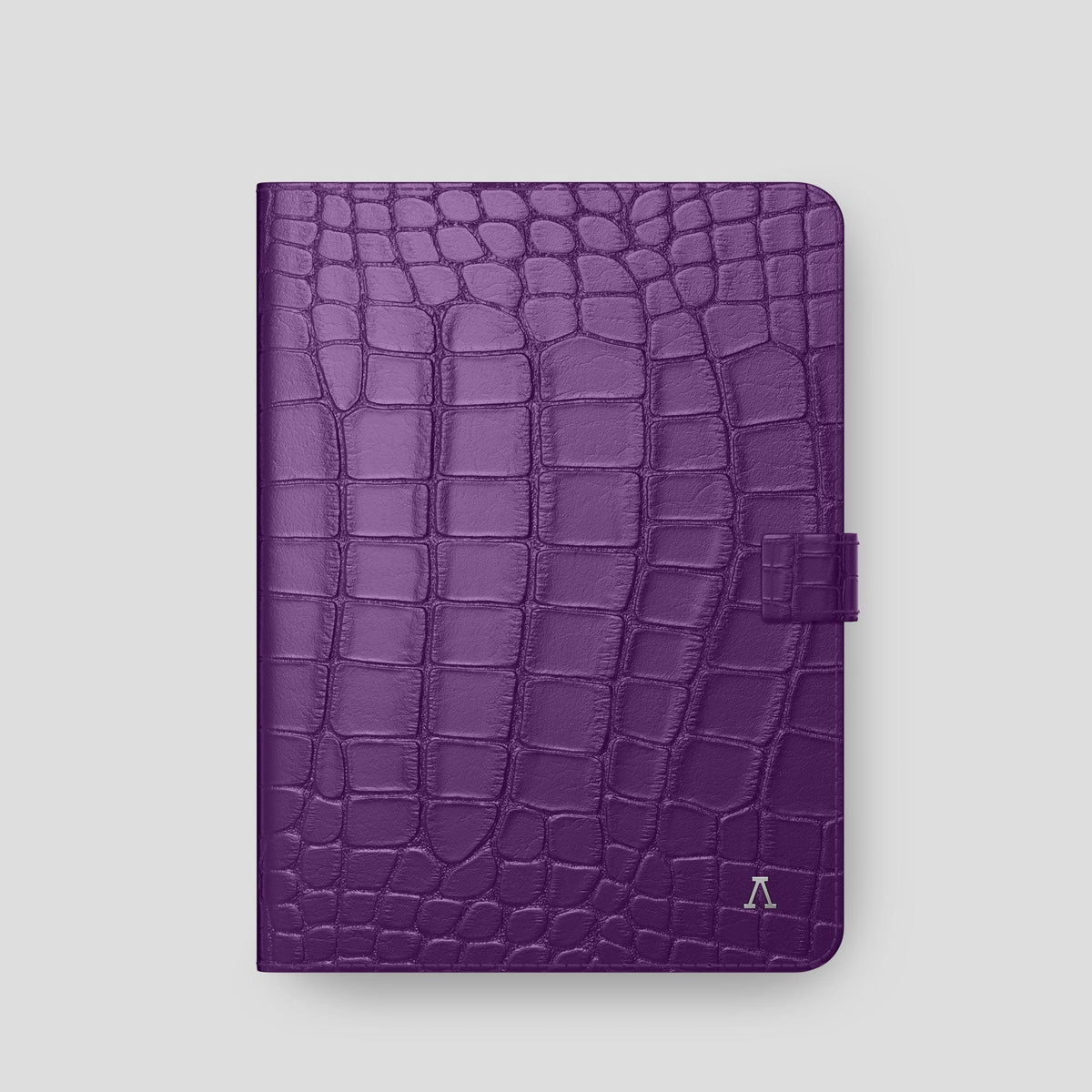 Purple iPad Pro 11-inch Folio Case Alligator with Steel Metal -4 | Purple-Steel