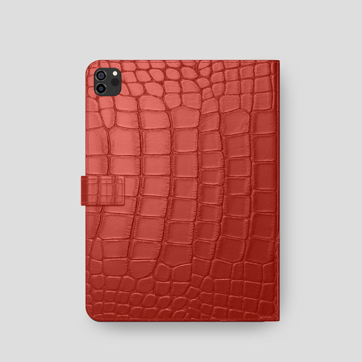 Red iPad Pro 11-inch Folio Case Alligator with Gold Metal -5 | Red-Gold
