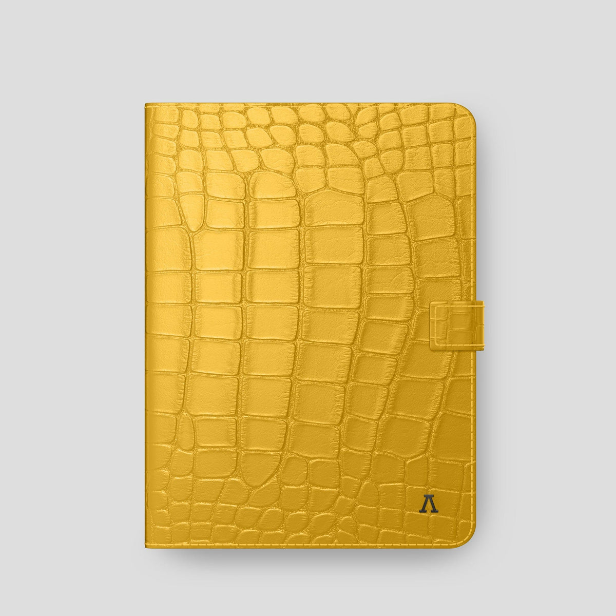 Yellow iPad Pro 11-inch Folio Case Alligator with Black Metal -4 | Yellow-Black
