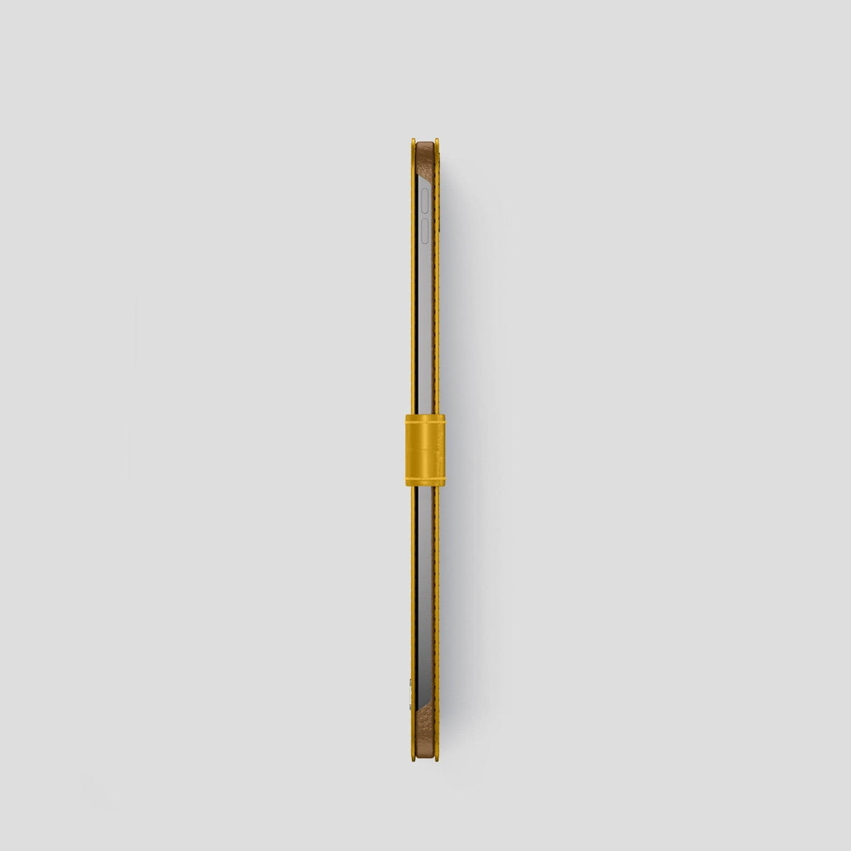 Yellow iPad Pro 11-inch Folio Case Alligator with Steel Metal -3 | Yellow-Steel