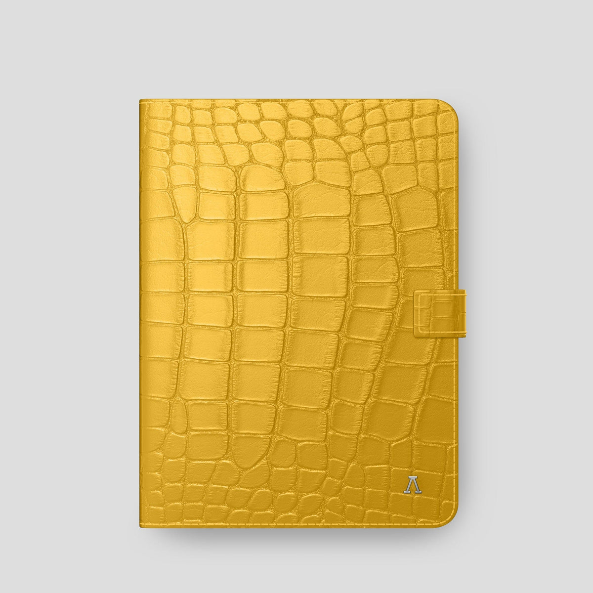 Yellow iPad Pro 11-inch Folio Case Alligator with Steel Metal -4 | Yellow-Steel