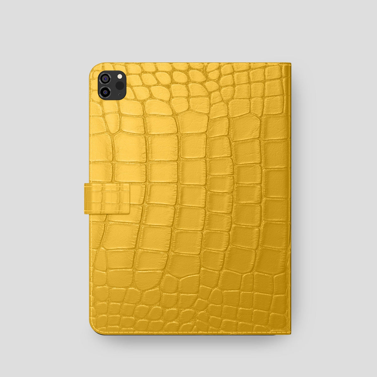Yellow iPad Pro 11-inch Folio Case Alligator with Steel Metal -5 | Yellow-Steel
