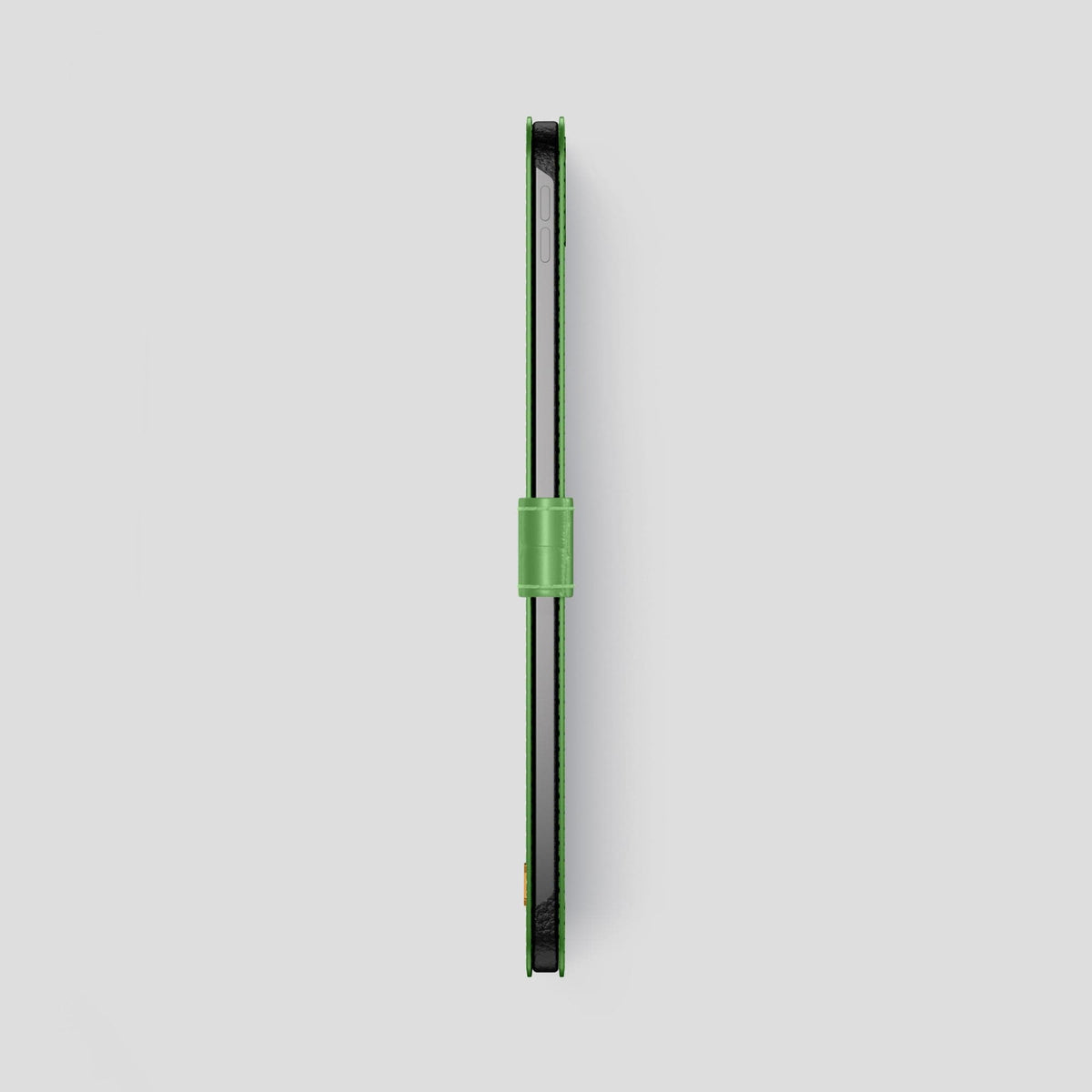 Apple-Green iPad Pro 12.9-inch Folio Case Alligator with Gold Metal -3 | Apple-Green-Gold