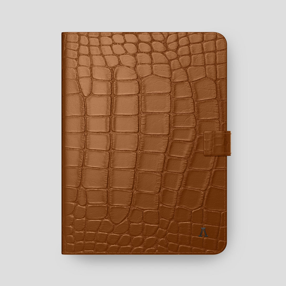 Honey iPad Pro 12.9-inch Folio Case Alligator with Black Metal -4 | Honey-Black