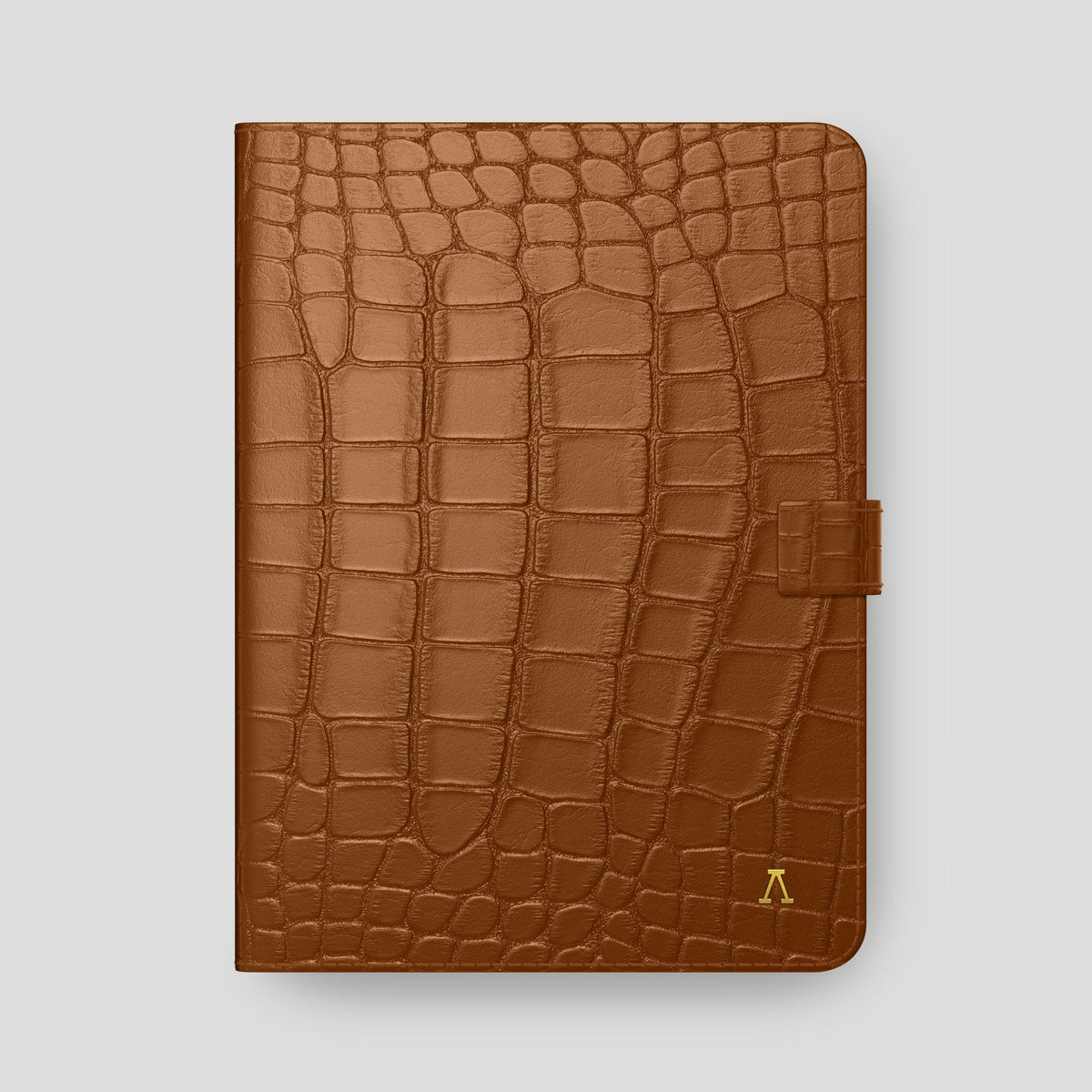 Honey iPad Pro 12.9-inch Folio Case Alligator with Gold Metal -4 | Honey-Gold