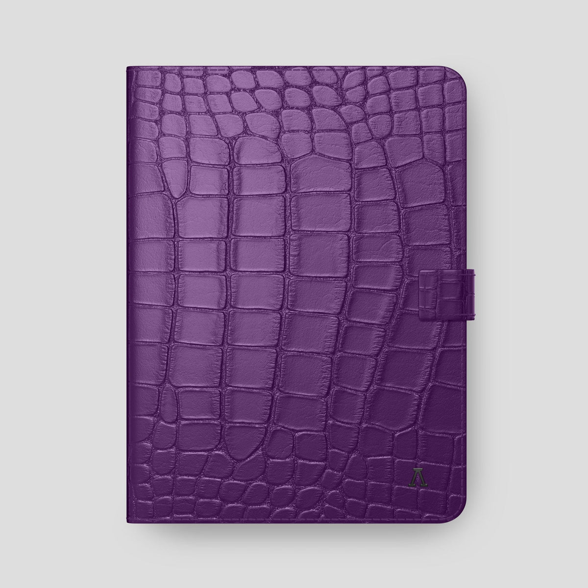 Purple iPad Pro 12.9-inch Folio Case Alligator with Black Metal -4 | Purple-Black