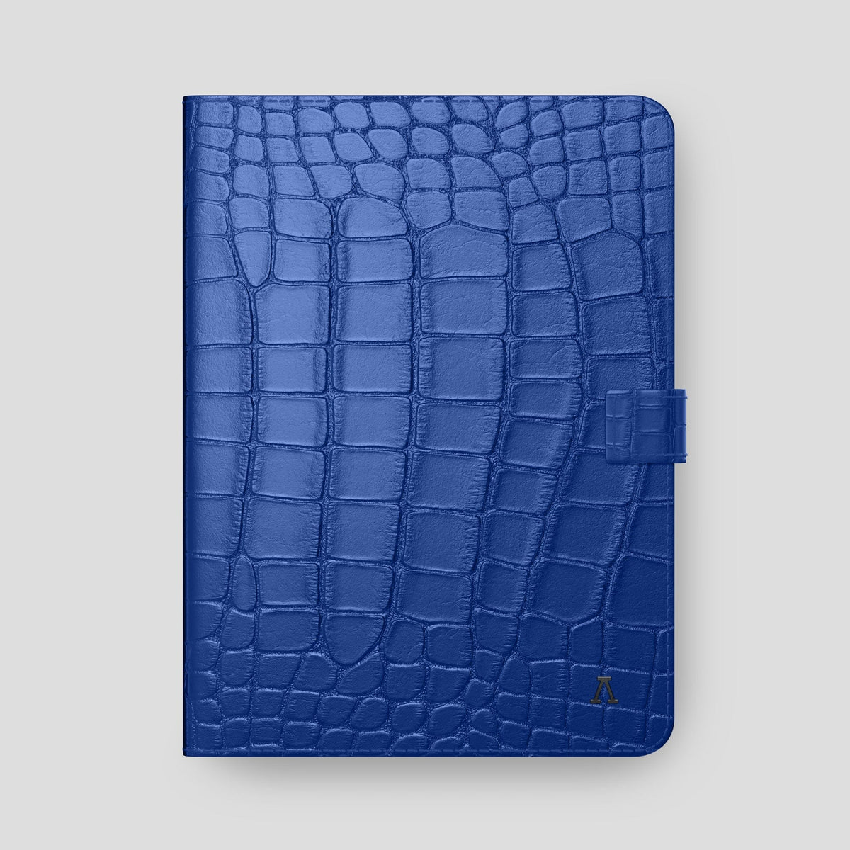 Royal Blue iPad Pro 12.9-inch Folio Case Alligator with Black Metal -4 | Royal-Blue-Black