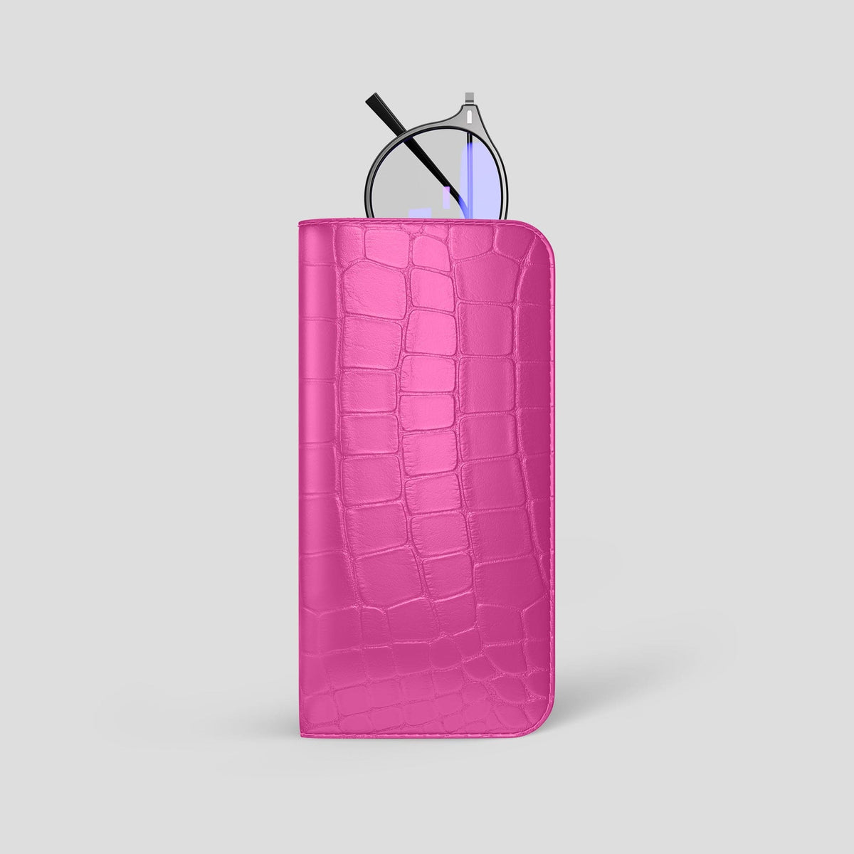 Fuchsia Glasses Case Alligator -1 | Fuchsia