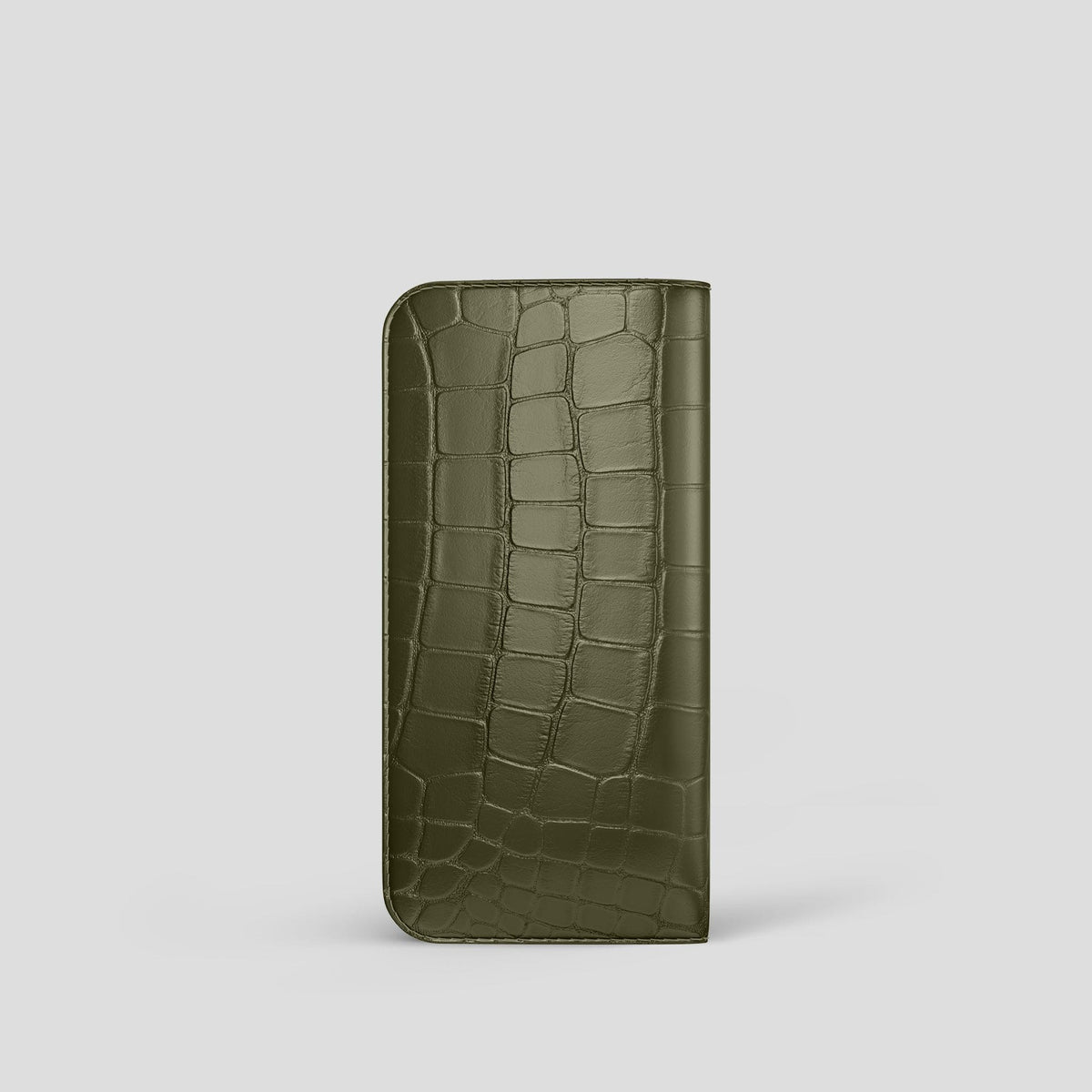 Kaki-Green Glasses Case Alligator -2 | Kaki-Green