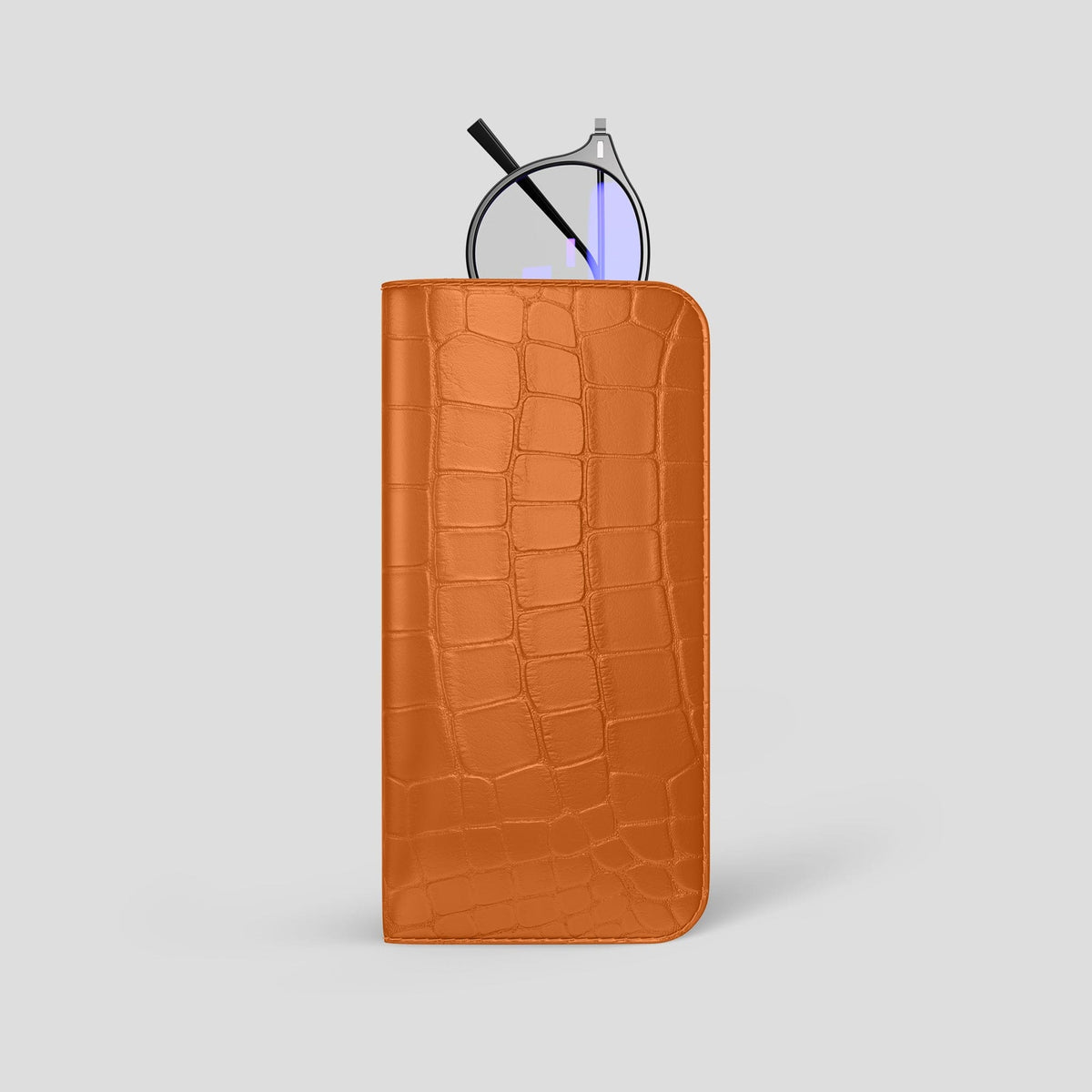 Orange Glasses Case Alligator -1 | Orange