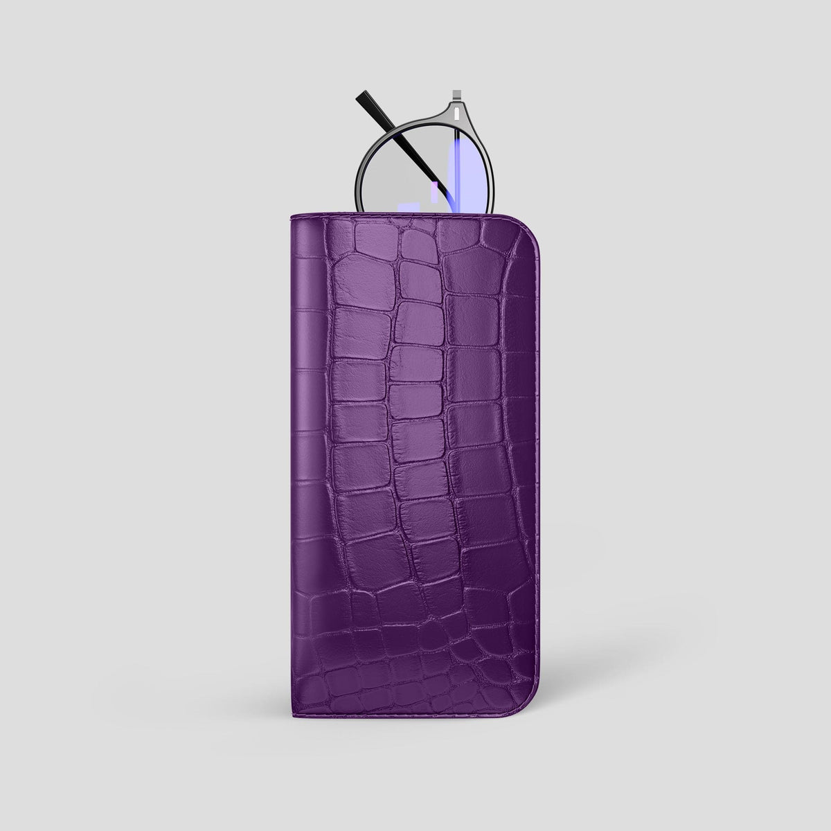 Purple Glasses Case Alligator -1 | Purple