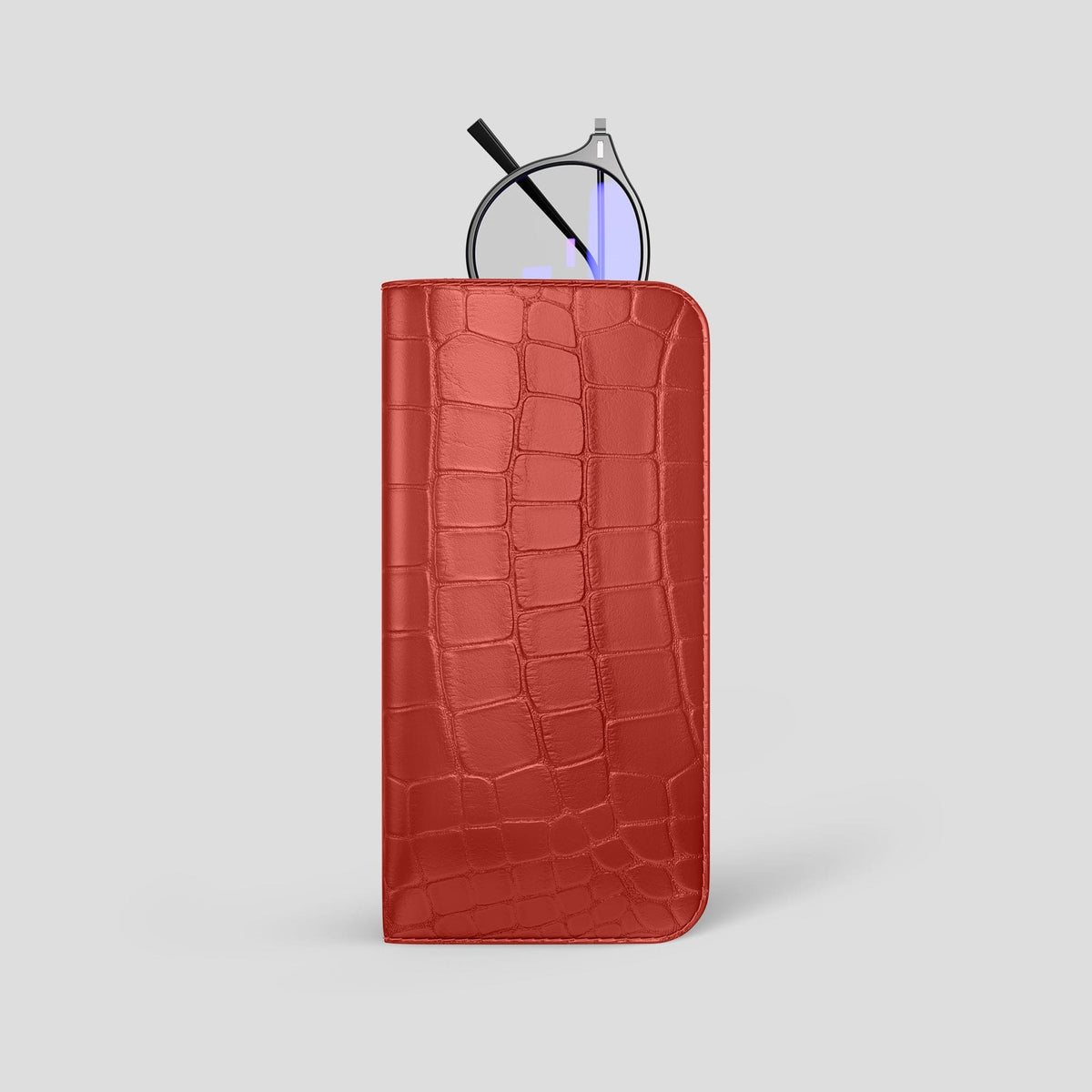 Red Glasses Case Alligator -1 | Red