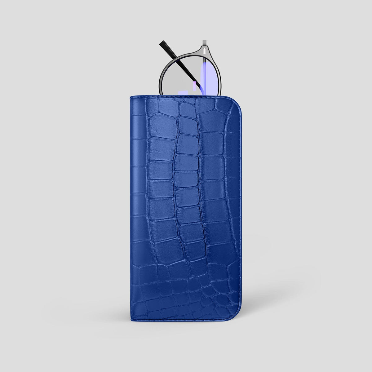 Royal Blue Glasses Case Alligator -1 | Royal-Blue