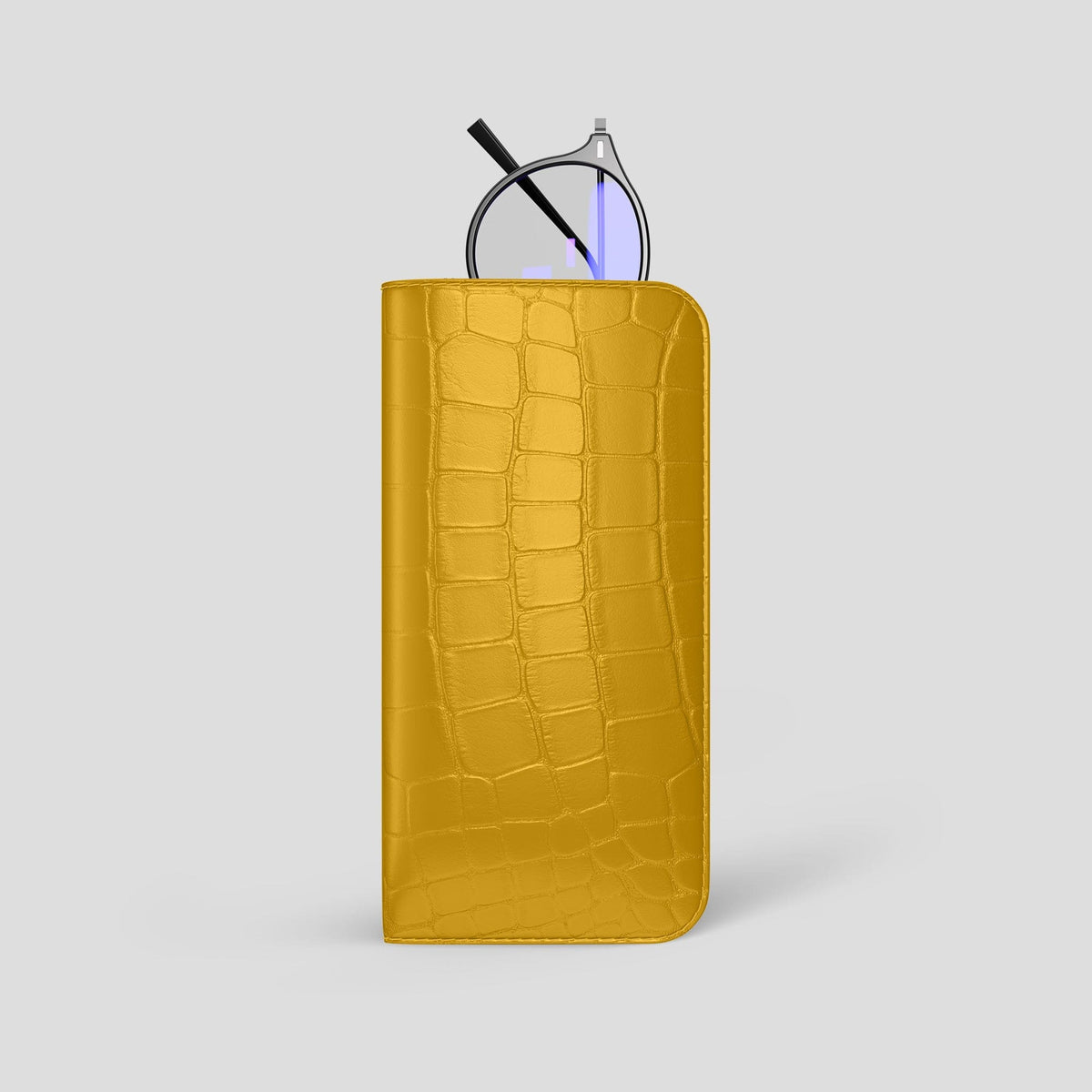 Yellow Glasses Case Alligator -1 | Yellow