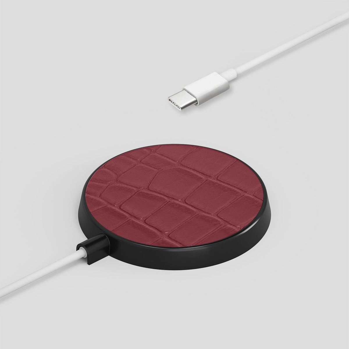 Burgundy MagSafe Charger Alligator -4 | Burgundy