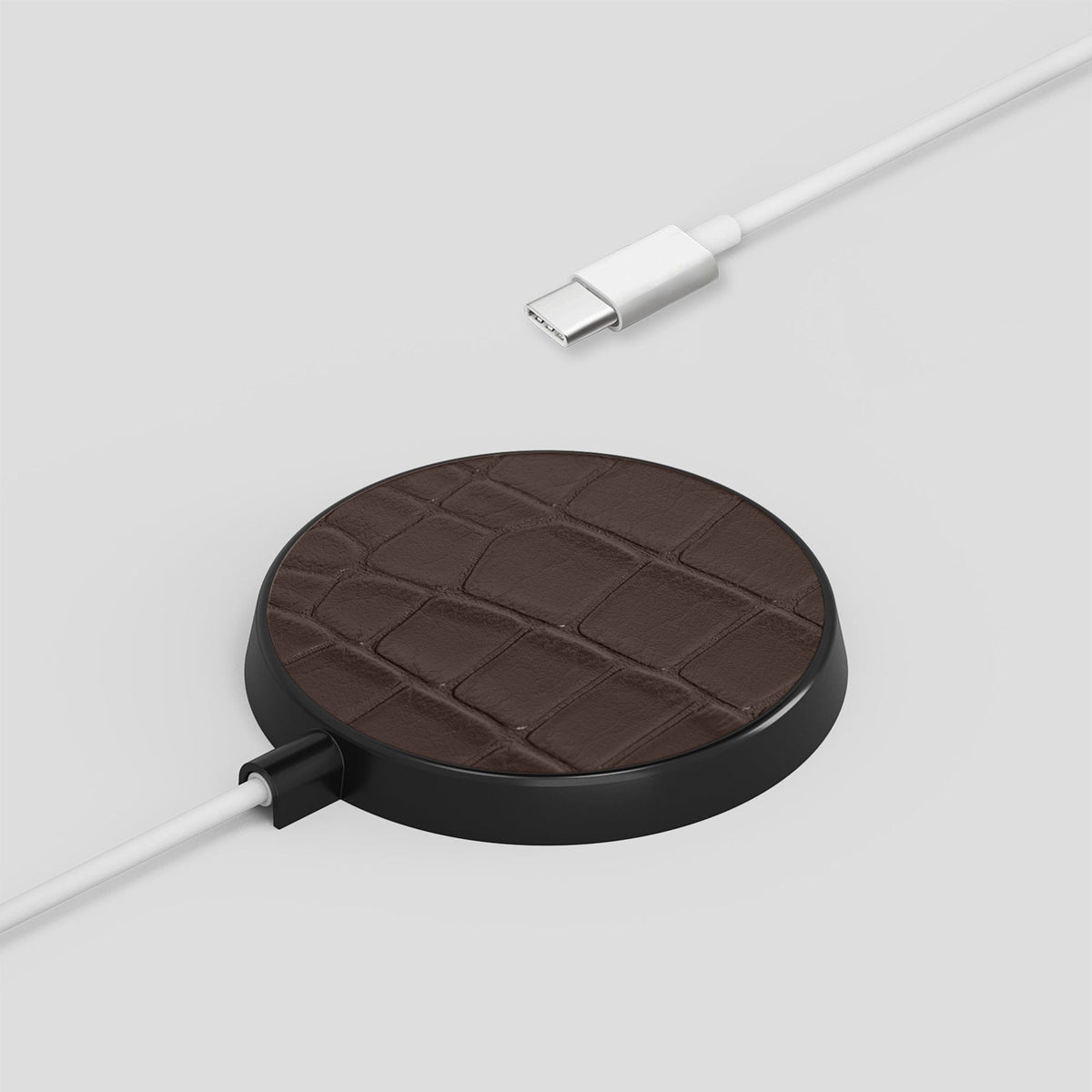 Dark Brown MagSafe Charger Alligator -4 | Dark-Brown