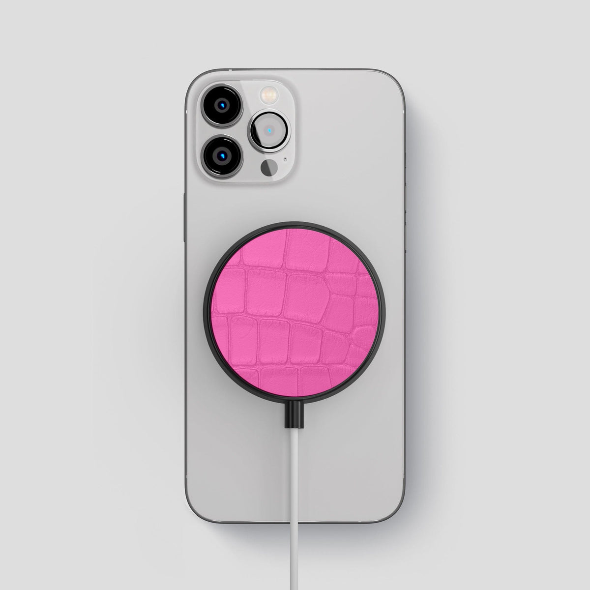 Fuchsia MagSafe Charger Alligator -2 | Fuchsia