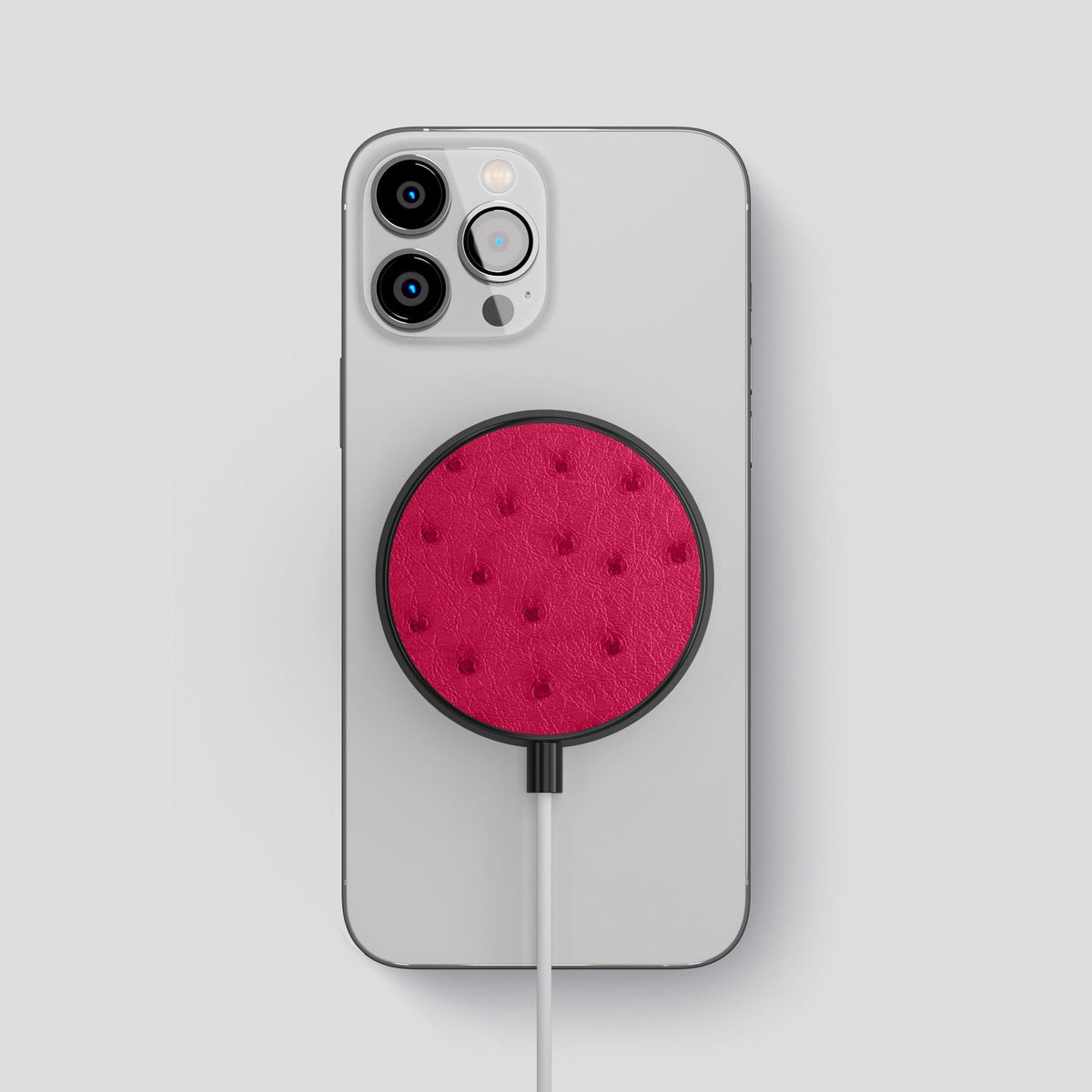 Bordeaux MagSafe Charger Ostrich -2 | Bordeaux