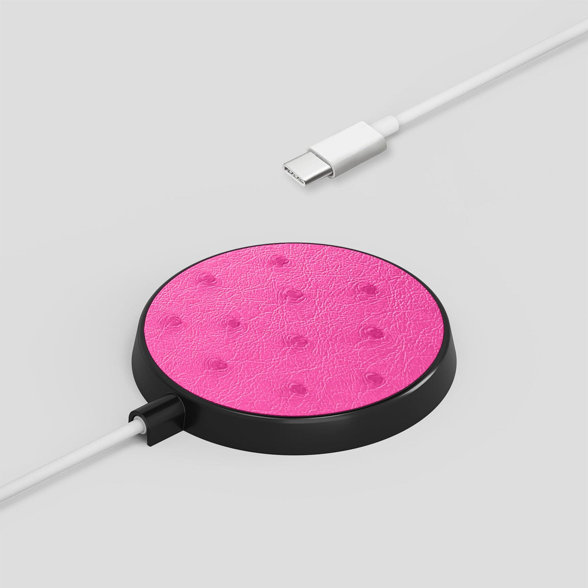 Fuchsia MagSafe Charger Ostrich -4 | Fuchsia