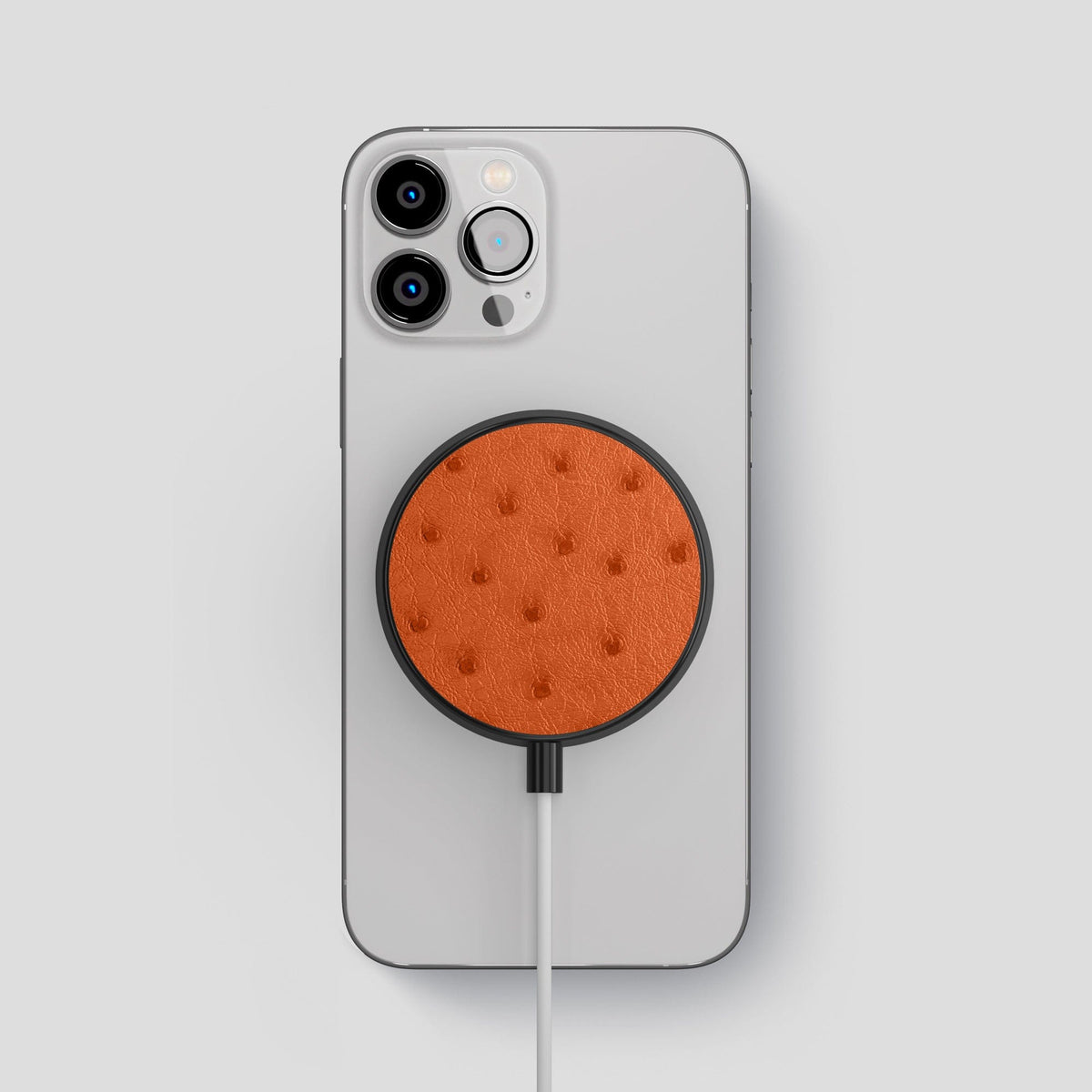 Orange MagSafe Charger Ostrich -2 | Orange