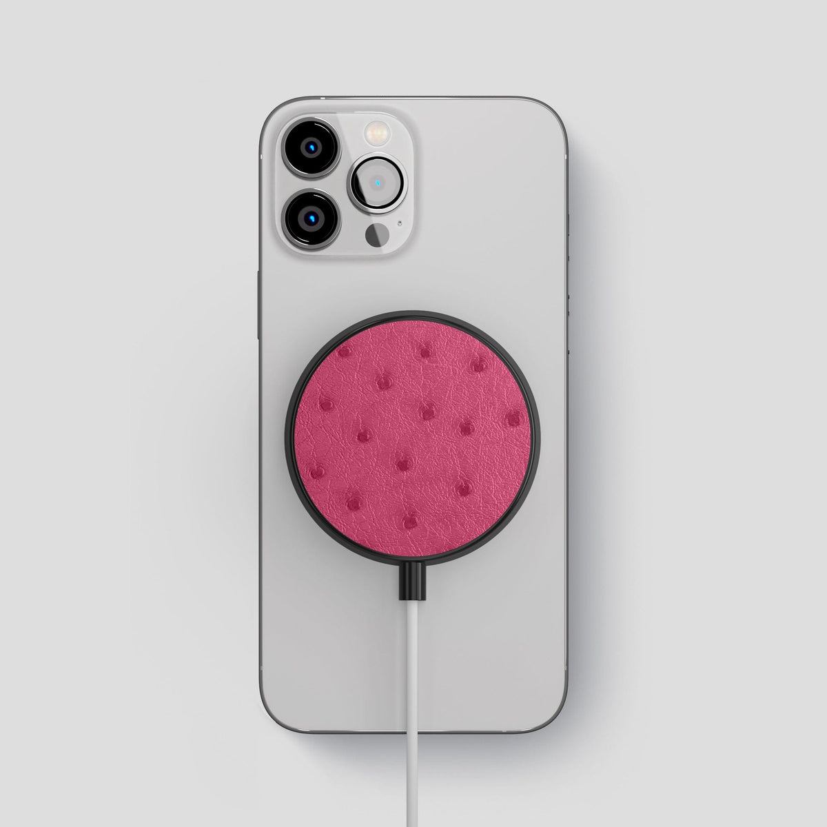 Petal-Pink MagSafe Charger Ostrich -2 | Petal-Pink
